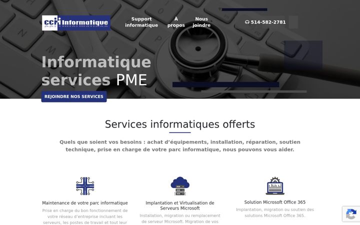 Screenshot of ccminfo.ca