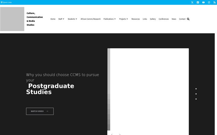 Screenshot ta' ccms.ukzn.ac.za