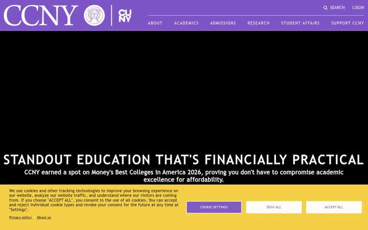 Screenshot von ccny.cuny.edu