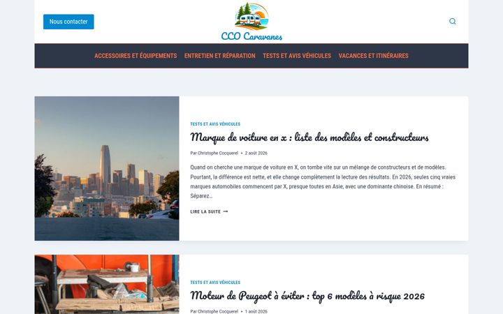 Screenshot of cco-caravanes.fr