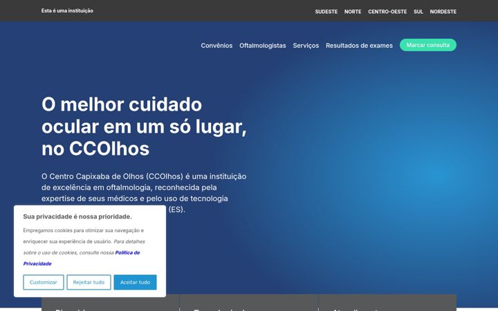Skjámynd af ccolhos.com.br
