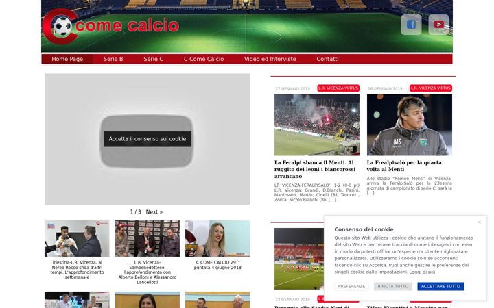 Skærmbillede af ccomecalcio.it