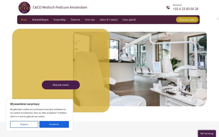 Screenshot of ccomedischpedicure.nl