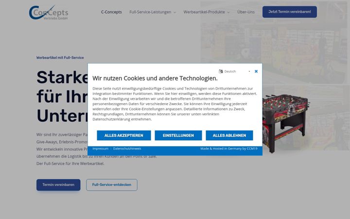 Skjámynd af cconcepts.eu