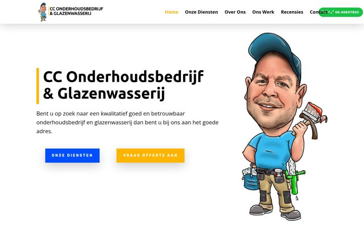 Screenshot of cconderhoudsbedrijf.nl