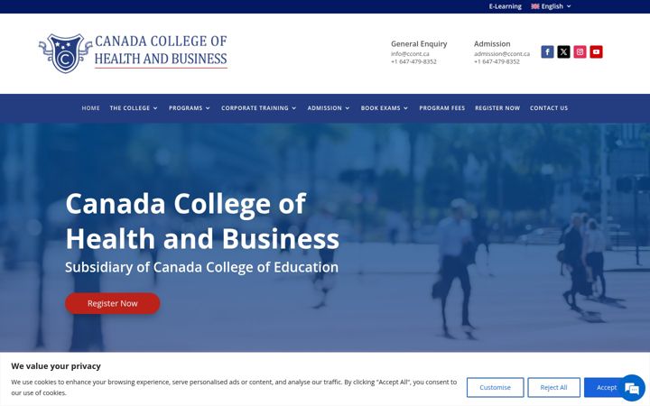 Screenshot of ccont.ca