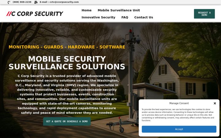 Screenshot of ccorpsecurity.com