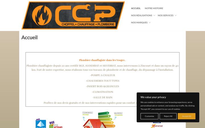 Screenshot of ccp-chauffage-vosges.fr