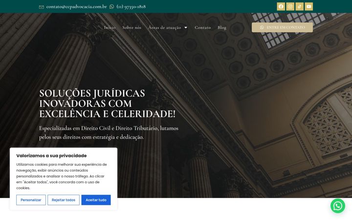 Skjámynd af ccpadvocacia.com.br