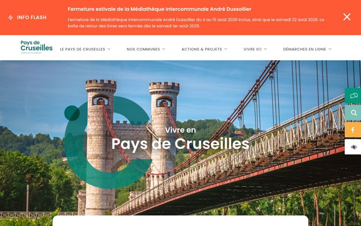 Screenshot of ccpaysdecruseilles.org