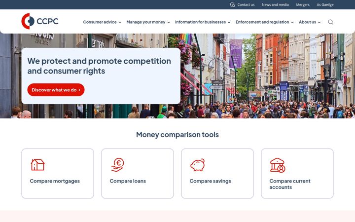 Screenshot of ccpc.ie