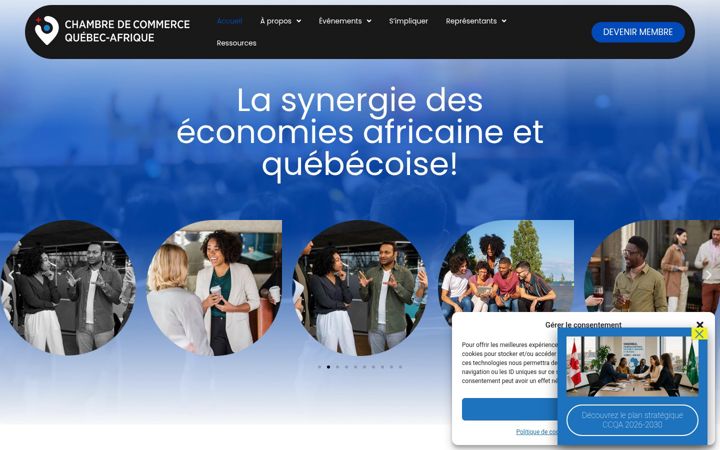 Capture d'écran de ccqa.ca