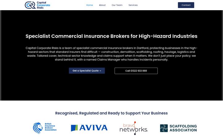 Screenshot of ccrisks.co.uk