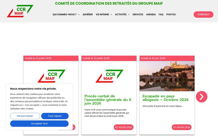 Captură de ecran a ccrmaif.fr