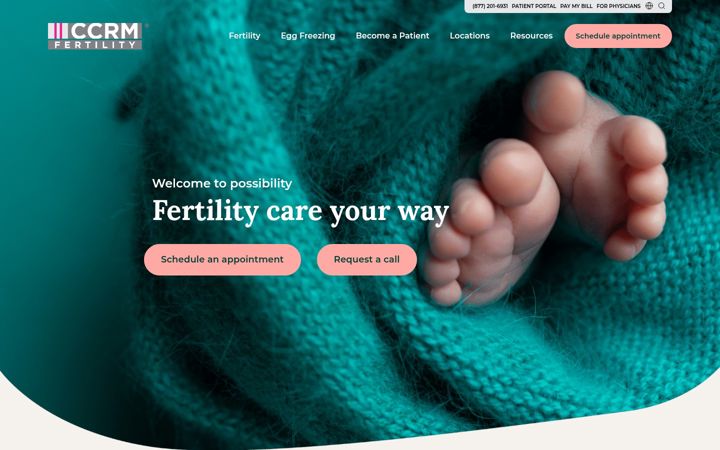 Screenshot of ccrmivf.com