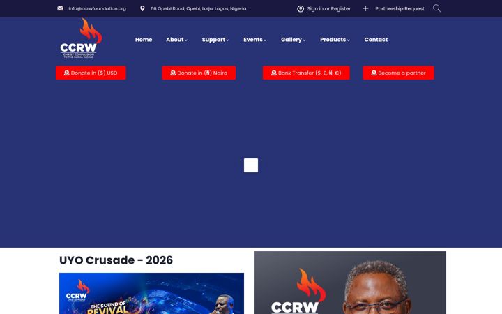 Screenshot of ccrwfoundation.org
