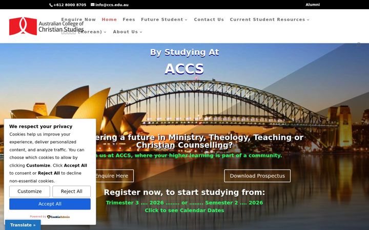 Screenshot of ccs.edu.au