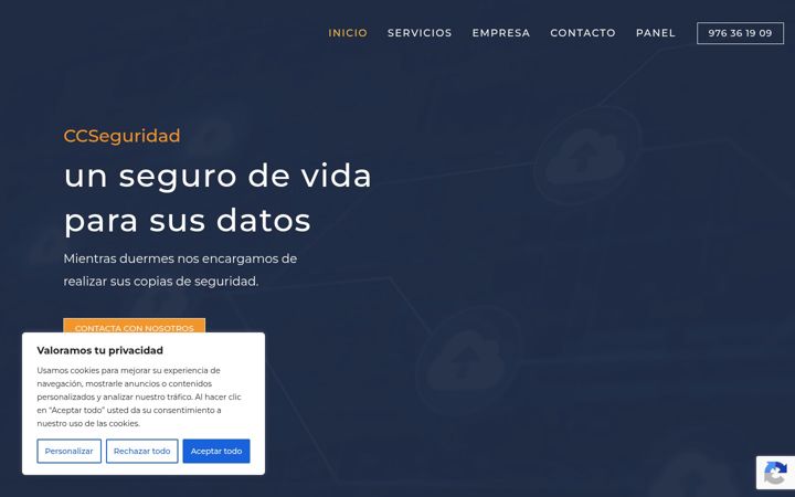 Captura de ecrã de ccseguridad.es