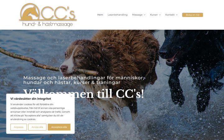 Screenshot of ccshund-hastmassage.se