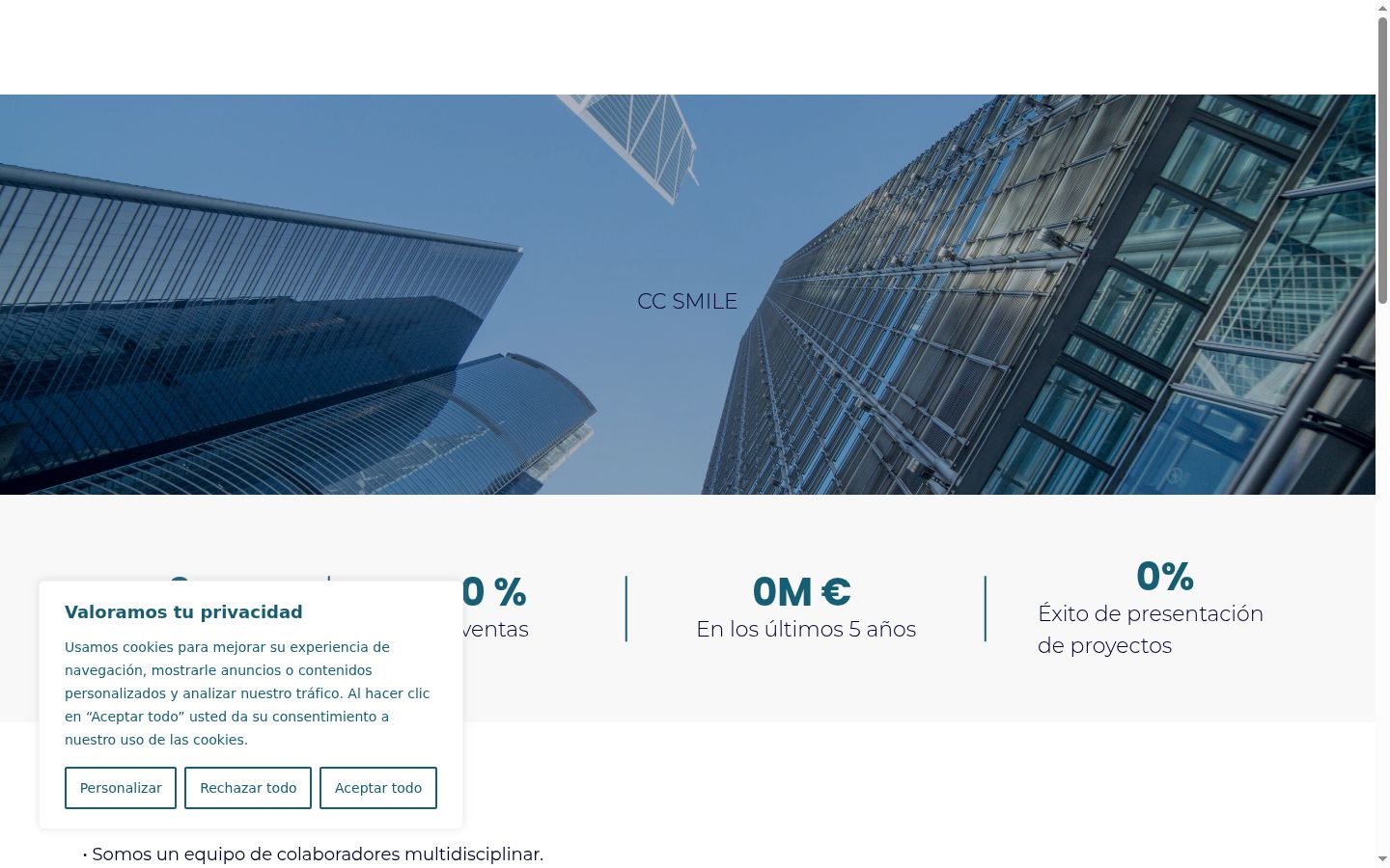 Screenshot of the consent banner shown before any interaction