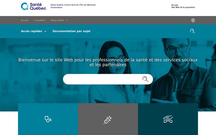 Capture d'écran de ccsmtlpro.ca