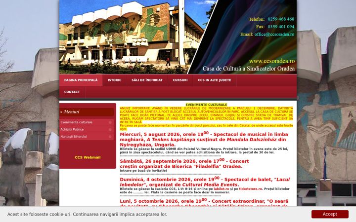 Screenshot of ccsoradea.ro