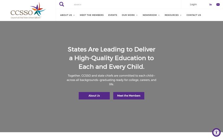 Screenshot of ccsso.org