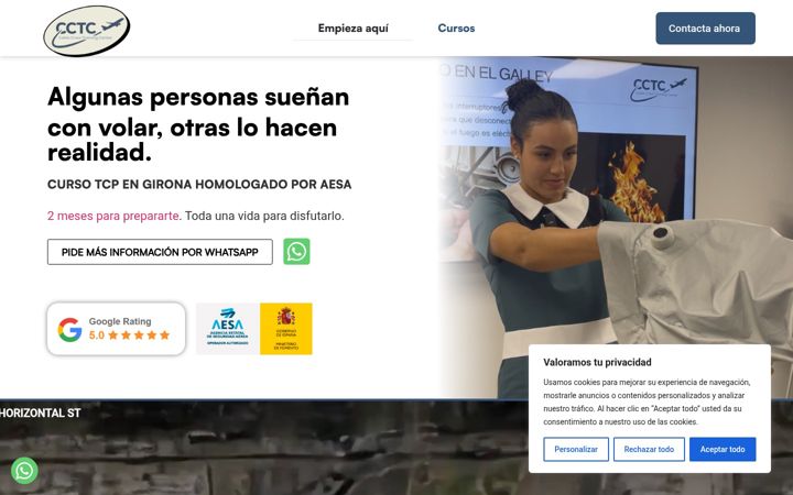 Captura de ecrã de cctc.es