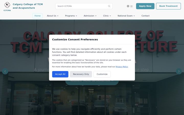 Screenshot of cctcma.com