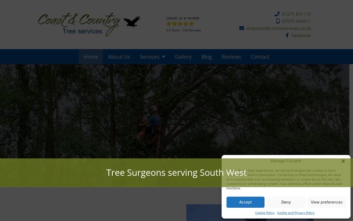 Zrzut ekranu cctreeservices.co.uk