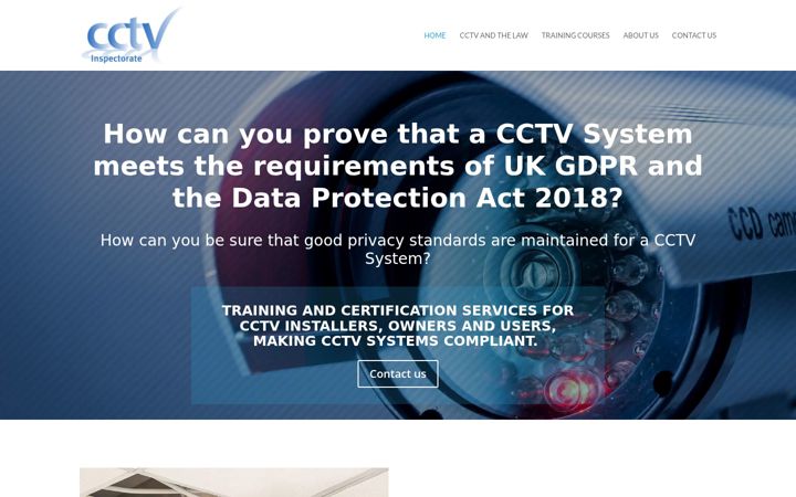 Screenshot of cctvinspectorate.org