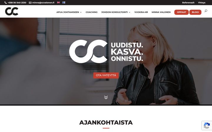 Skærmbillede af ccvalonen.fi