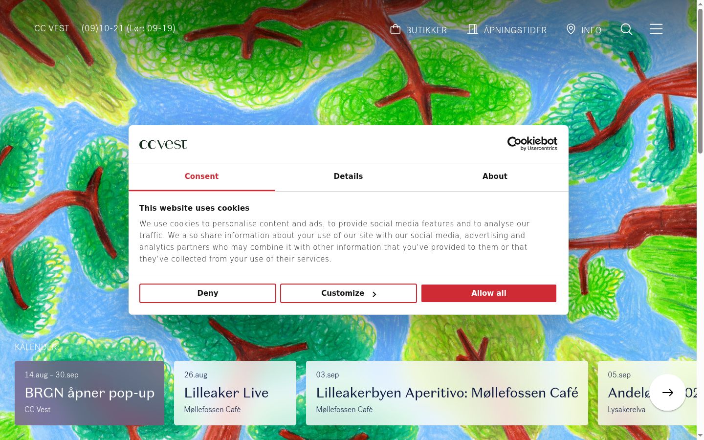 Screenshot tal-banner tal-kunsens muri qabel kwalunkwe interazzjoni