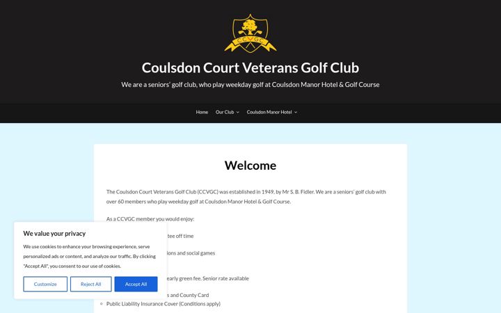Screenshot of ccvgc.uk