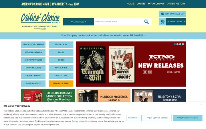 Screenshot of ccvideo.com