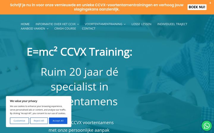 Screenshot of ccvxtraining.com
