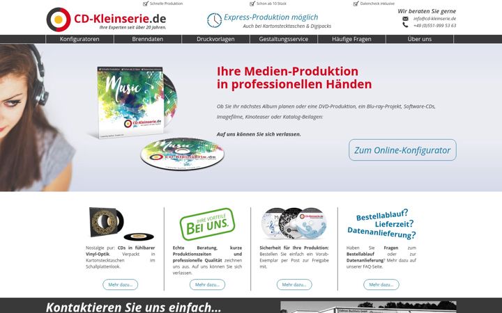 Captura de pantalla de cd-kleinserie.de