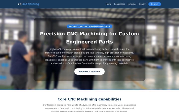 Screenshot of cd-machining.com