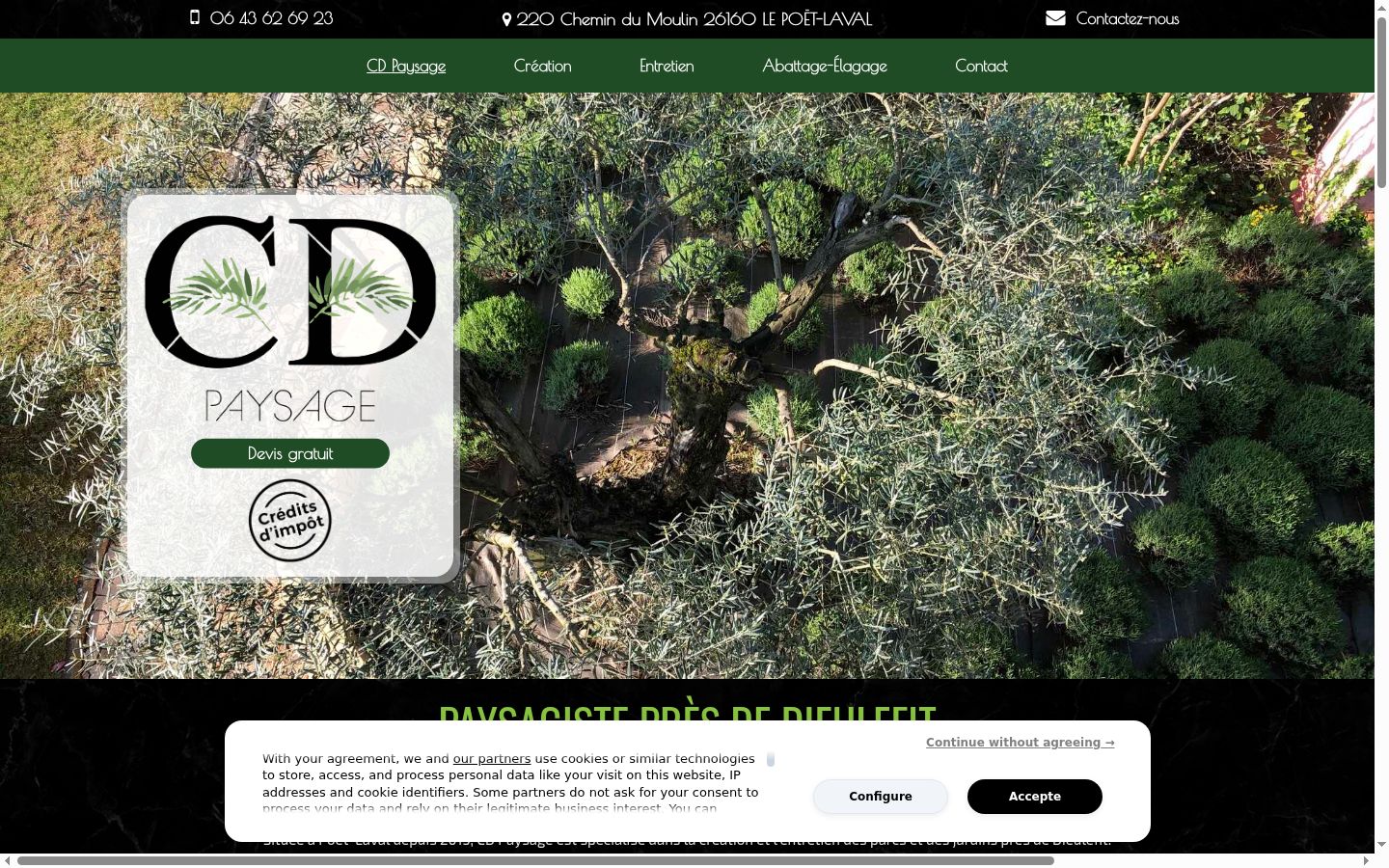 Screenshot tal-banner tal-kunsens muri qabel kwalunkwe interazzjoni
