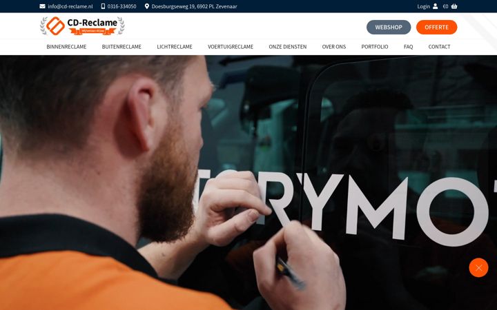 Screenshot of cd-reclame.nl