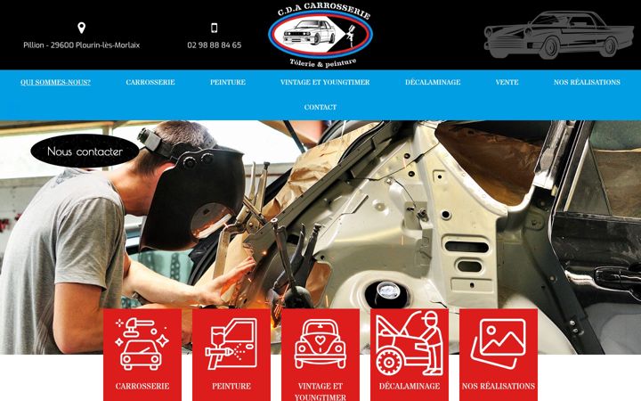 Screenshot of cda-carrosserie-morlaix.fr