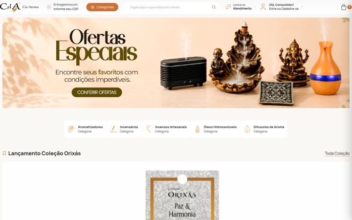 Screenshot of cdaciadearoma.com.br