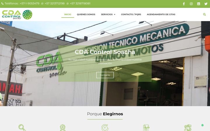 Screenshot of cdacontrolsoacha.com