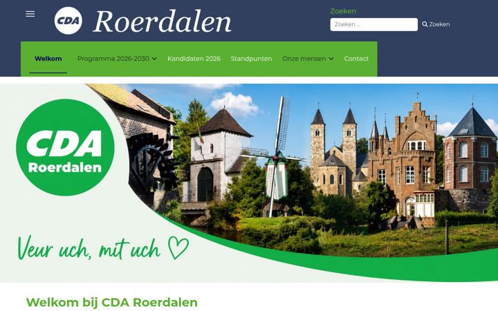 Screenshot of cdaroerdalen.nl