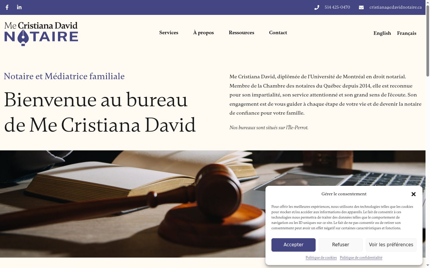Screenshot van de toestemmingsbanner zoals getoond vóór enige interactie