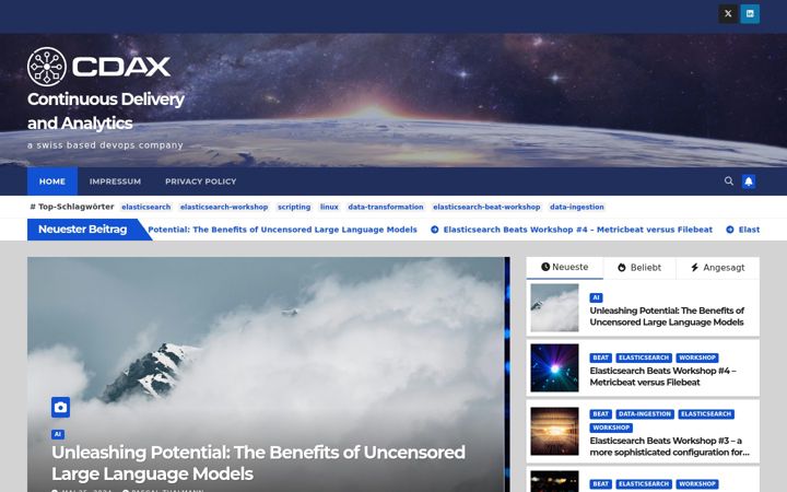 Screenshot of cdax.ch