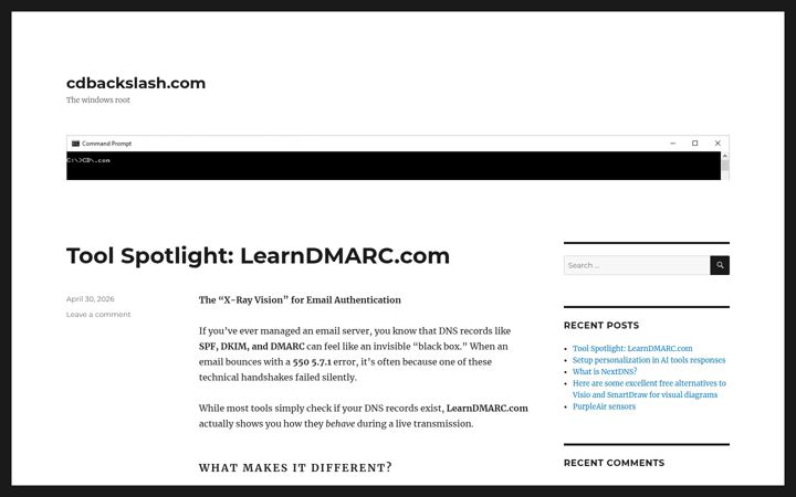 Screenshot of cdbackslash.com