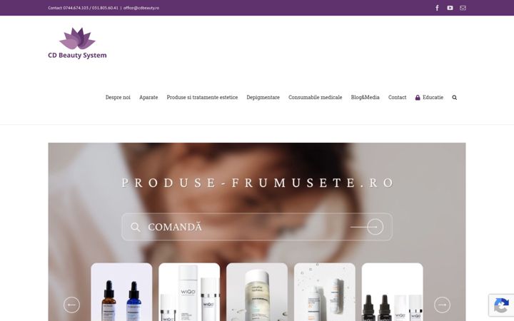 Captura de pantalla de cdbeauty.ro