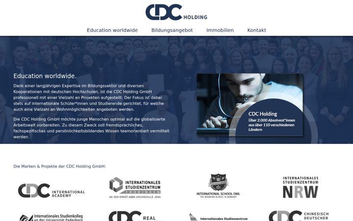 Skærmbillede af cdc-holding.de
