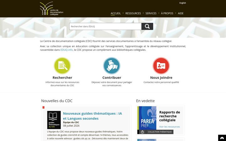 Screenshot του cdc.qc.ca